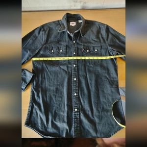 Levi's black denim western shirt
